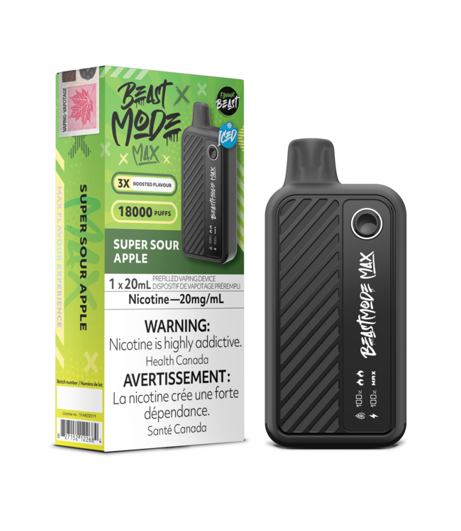 FLAVOUR BEAST BEAST MODE MAX 18K ON SUPER SOUR APPLE