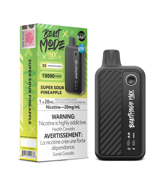 FLAVOUR BEAST BEAST MODE MAX 18K ON SUPER SOUR PINEAPPLE