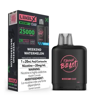 FLAVOUR BEAST LEVEL X LEVEL X FLAVOUR BEAST POD 25K ON WEEKEND WATERMELON ICED