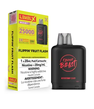 FLAVOUR BEAST LEVEL X LEVEL X FLAVOUR BEAST POD 25K ON FLIPPIN' FRUIT FLASH