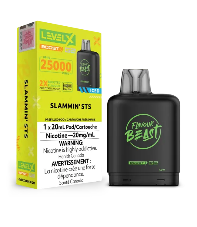 LEVEL X FLAVOUR BEAST POD 25K ON SLAMMIN' STS ICED