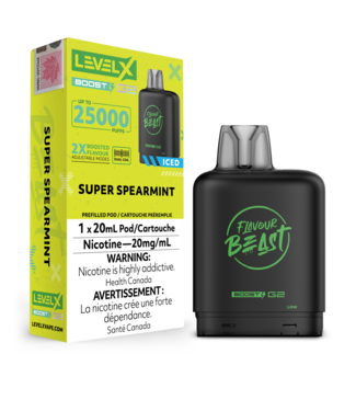 FLAVOUR BEAST LEVEL X LEVEL X FLAVOUR BEAST POD 25K ON SUPER SPEARMINT