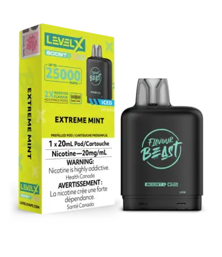 FLAVOUR BEAST LEVEL X LEVEL X FLAVOUR BEAST POD 25K ON EXTREME MINT ICED