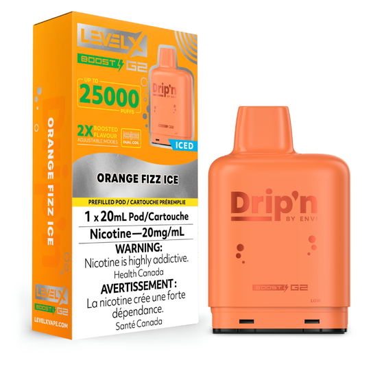 DRIP'N LEVEL X POD 25K ON ORANGE FIZZ