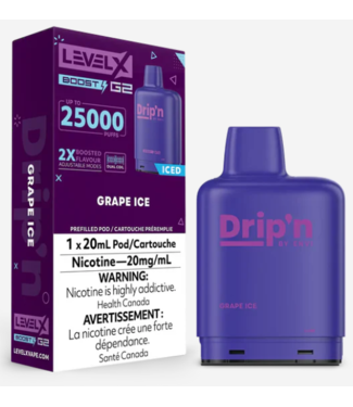 FLAVOUR BEAST LEVEL X DRIP'N LEVEL X  POD 25K ON  GRAPE ICE