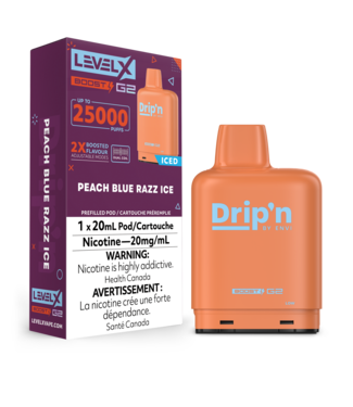 FLAVOUR BEAST LEVEL X DRIP'N LEVEL X  POD 25K ON  PEACH BLUE RAZZ ICE