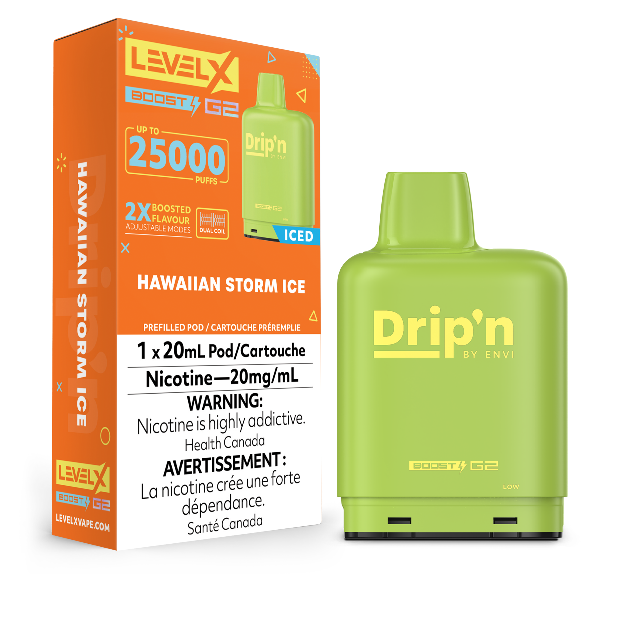 DRIP'N LEVEL X POD 25K ON HAWAIIAN STORM ICE