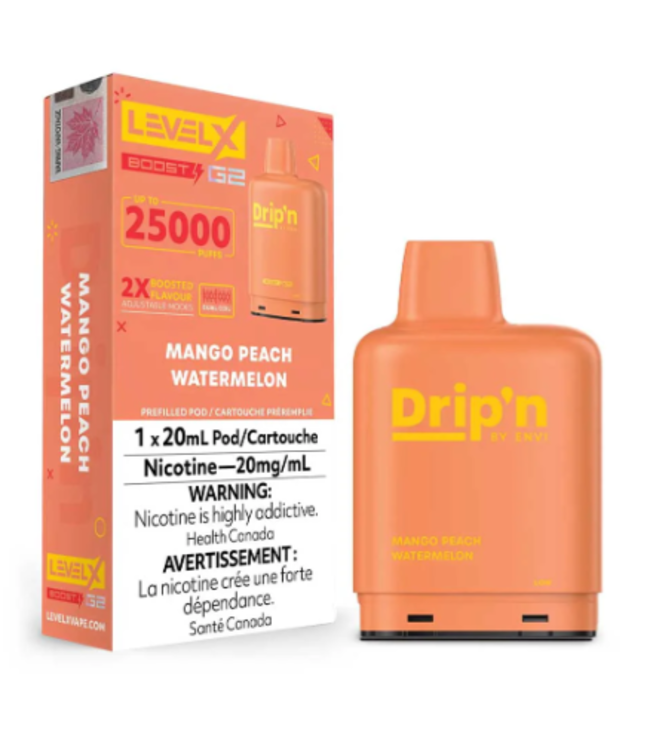 DRIP'N LEVEL X  POD 25K ON  MANGO PEACH WATERMELON
