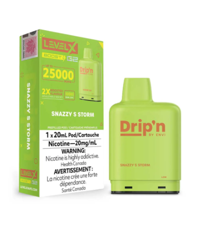 DRIP'N LEVEL X  POD 25K ON  SNAZZY S STORM