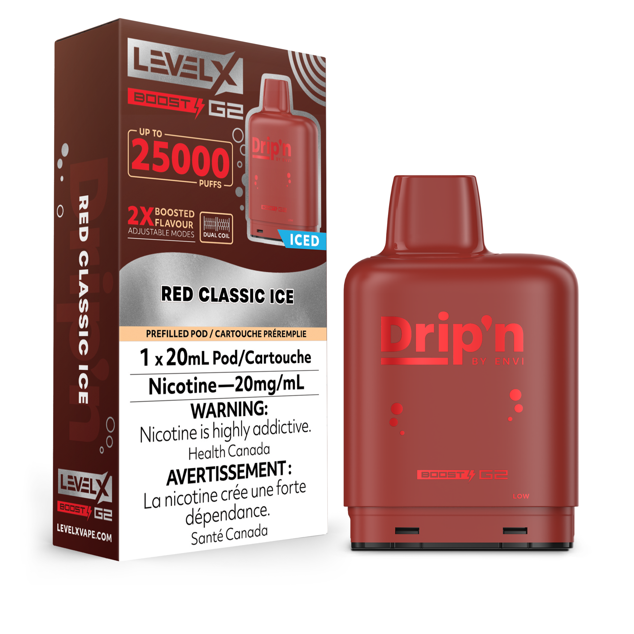DRIP'N LEVEL X POD 25K ON RED CLASSIC