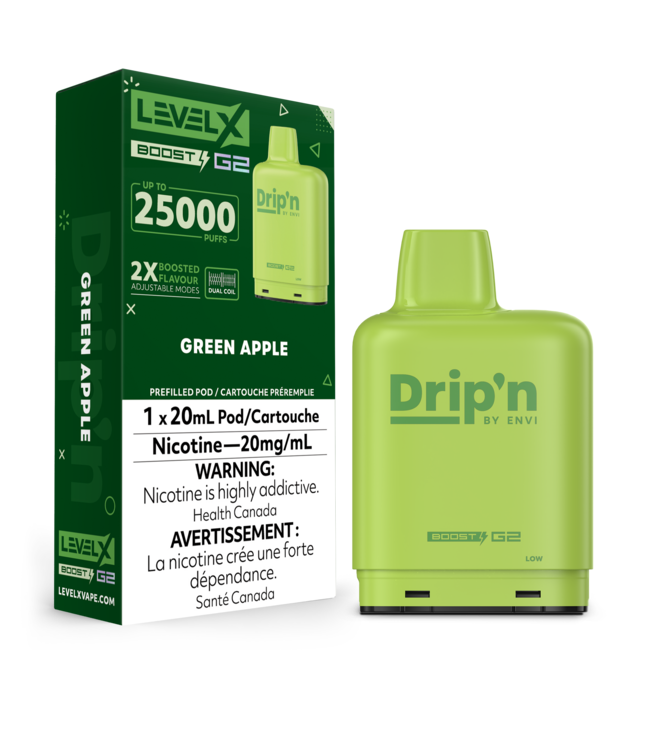 DRIP'N LEVEL X  POD 25K ON  GREEN APPLE