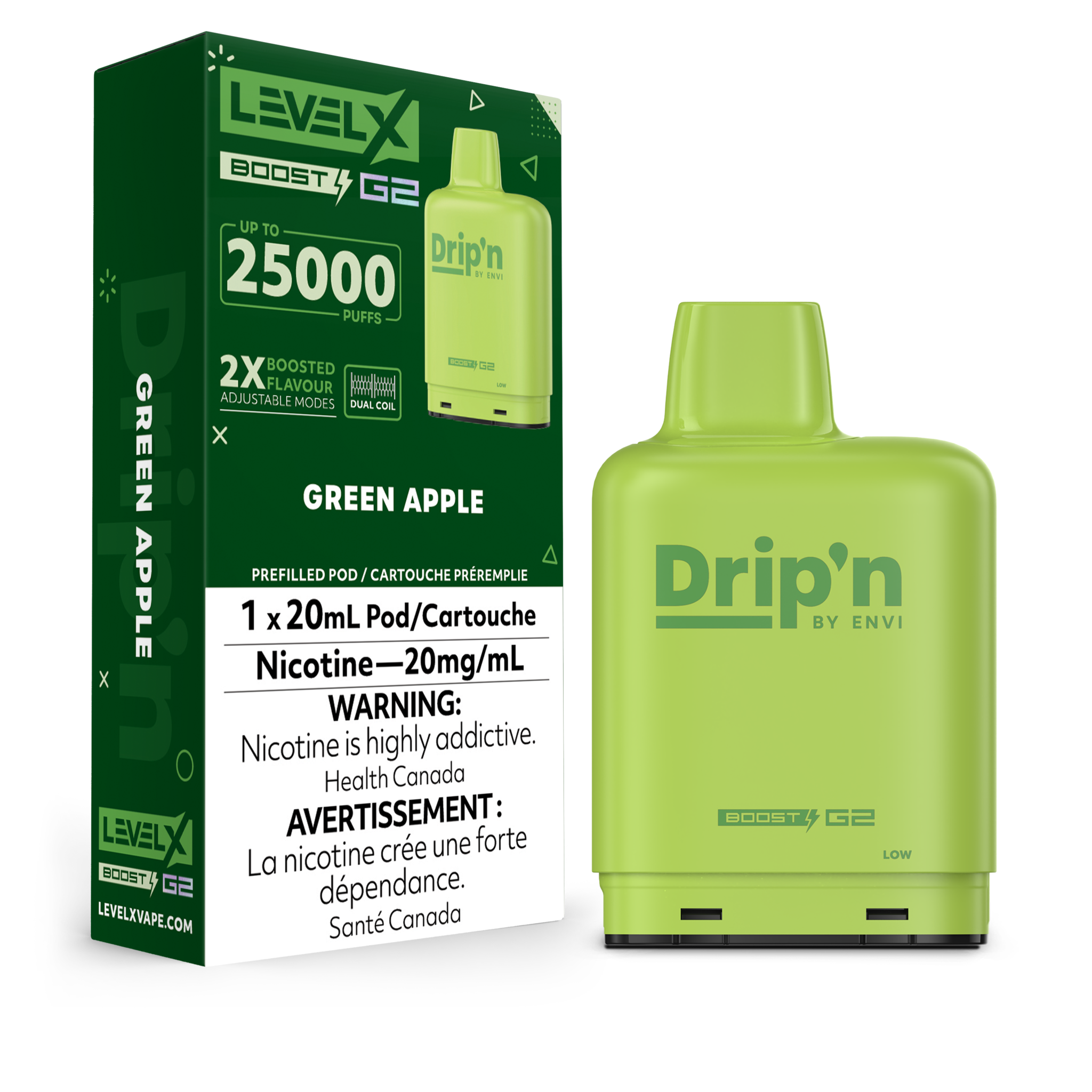 DRIP'N LEVEL X POD 25K ON GREEN APPLE