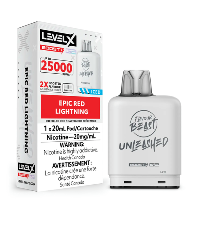 FLAVOUR BEAST UNLEASHED LEVEL X 25K ON EPIC RED LIGHTNING