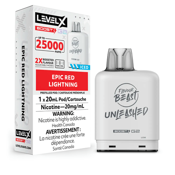 FLAVOUR BEAST UNLEASHED LEVEL X 25K ON EPIC RED LIGHTNING