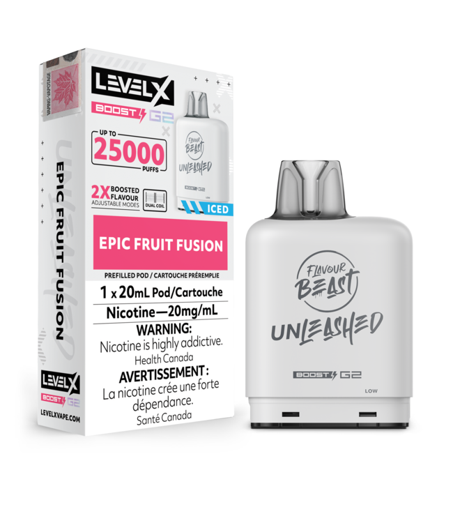 FLAVOUR BEAST UNLEASHED LEVEL X 25K ON EPIC FRUIT FUSION