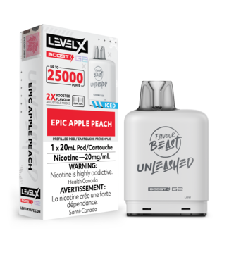 FLAVOUR BEAST LEVEL X FLAVOUR BEAST UNLEASHED LEVEL X 25K ON EPIC APPLE PEACH