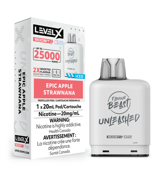 FLAVOUR BEAST UNLEASHED LEVEL X 25K ON EPIC APPLE STRAWNANA