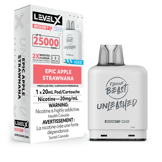 FLAVOUR BEAST UNLEASHED LEVEL X 25K ON EPIC APPLE STRAWNANA