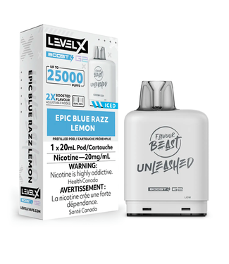 FLAVOUR BEAST LEVEL X FLAVOUR BEAST UNLEASHED LEVEL X 25K ON EPIC BLUERAZZ LEMON