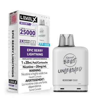 FLAVOUR BEAST LEVEL X FLAVOUR BEAST UNLEASHED LEVEL X 25K ON EPIC BERRY LIGHTNING