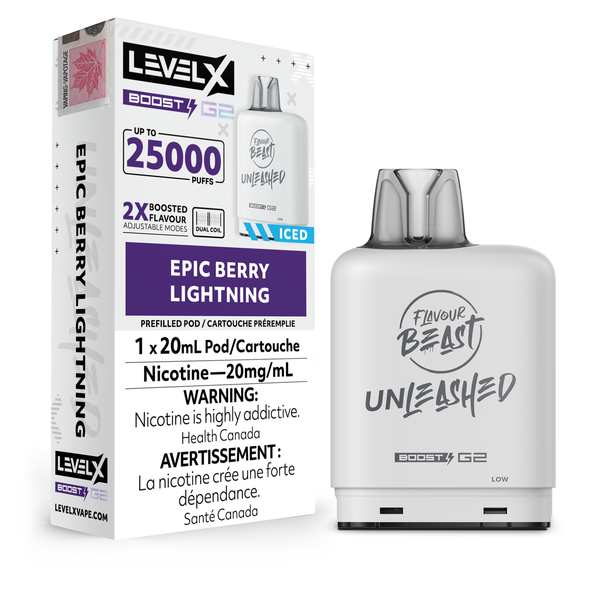FLAVOUR BEAST UNLEASHED LEVEL X 25K ON EPIC BERRY LIGHTNING