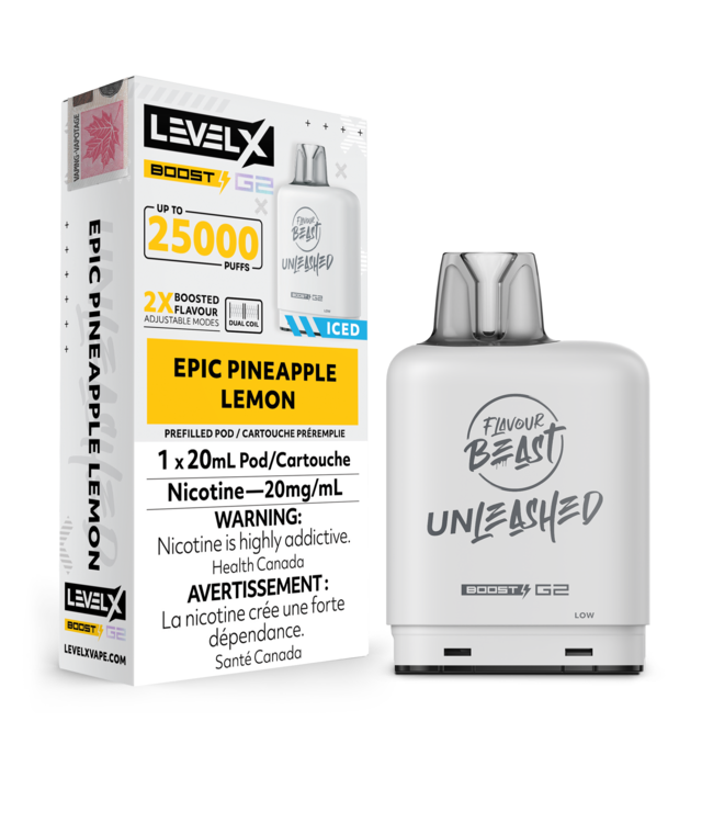 FLAVOUR BEAST UNLEASHED LEVEL X 25K ON EPIC PINEAPPLE LEMON