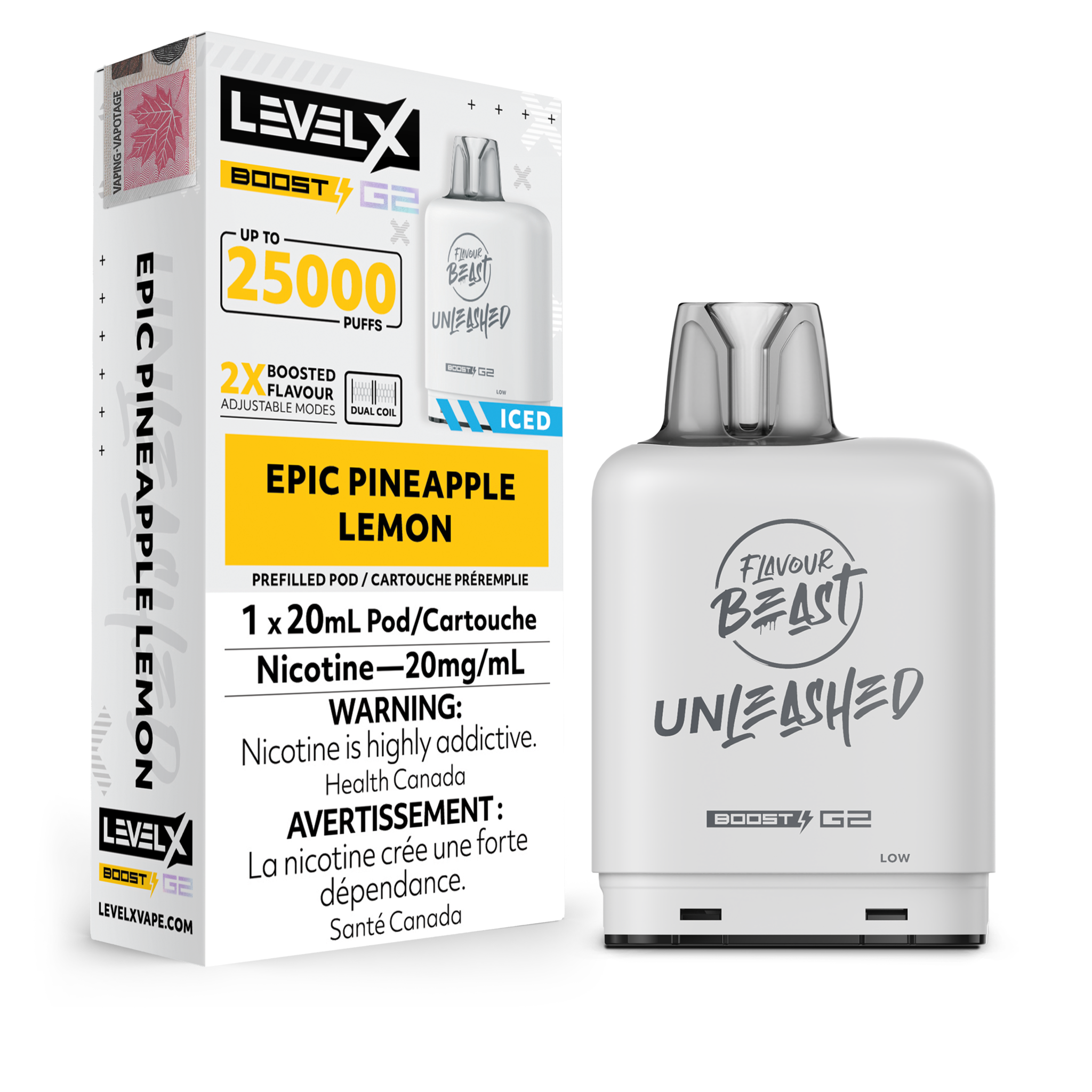 FLAVOUR BEAST UNLEASHED LEVEL X 25K ON EPIC PINEAPPLE LEMON