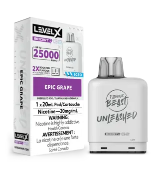 FLAVOUR BEAST LEVEL X FLAVOUR BEAST UNLEASHED LEVEL X 25K ON EPIC GRAPE