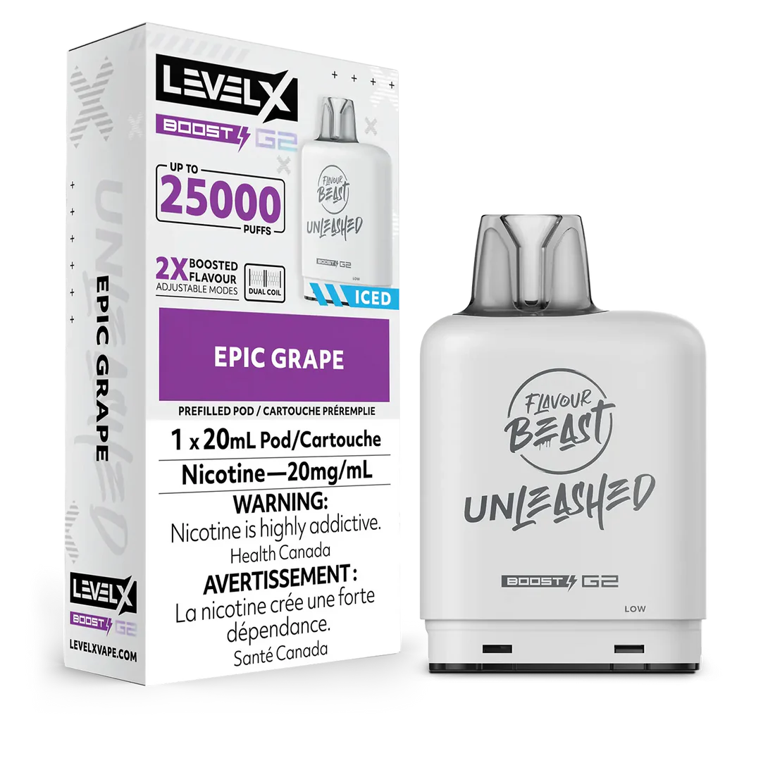 FLAVOUR BEAST UNLEASHED LEVEL X 25K ON EPIC GRAPE