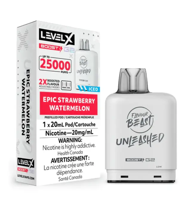 FLAVOUR BEAST UNLEASHED LEVEL X 25K ON EPIC STRAWBERRY WATERMELON