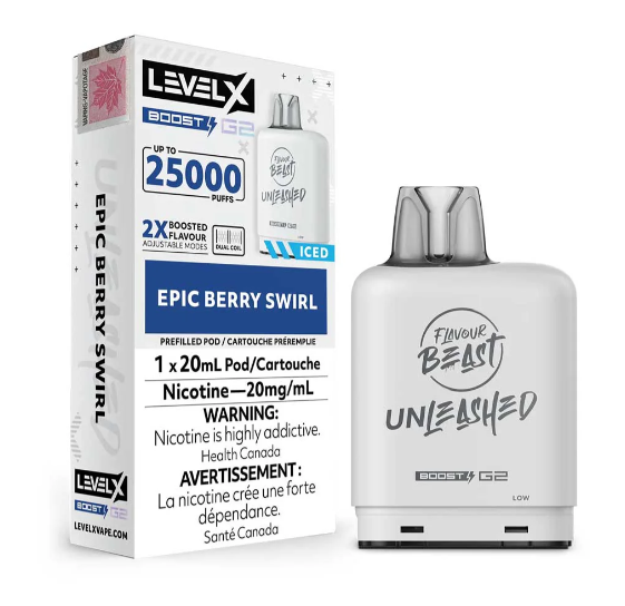 FLAVOUR BEAST UNLEASHED LEVEL X 25K ON EPIC BERRY SWIRL