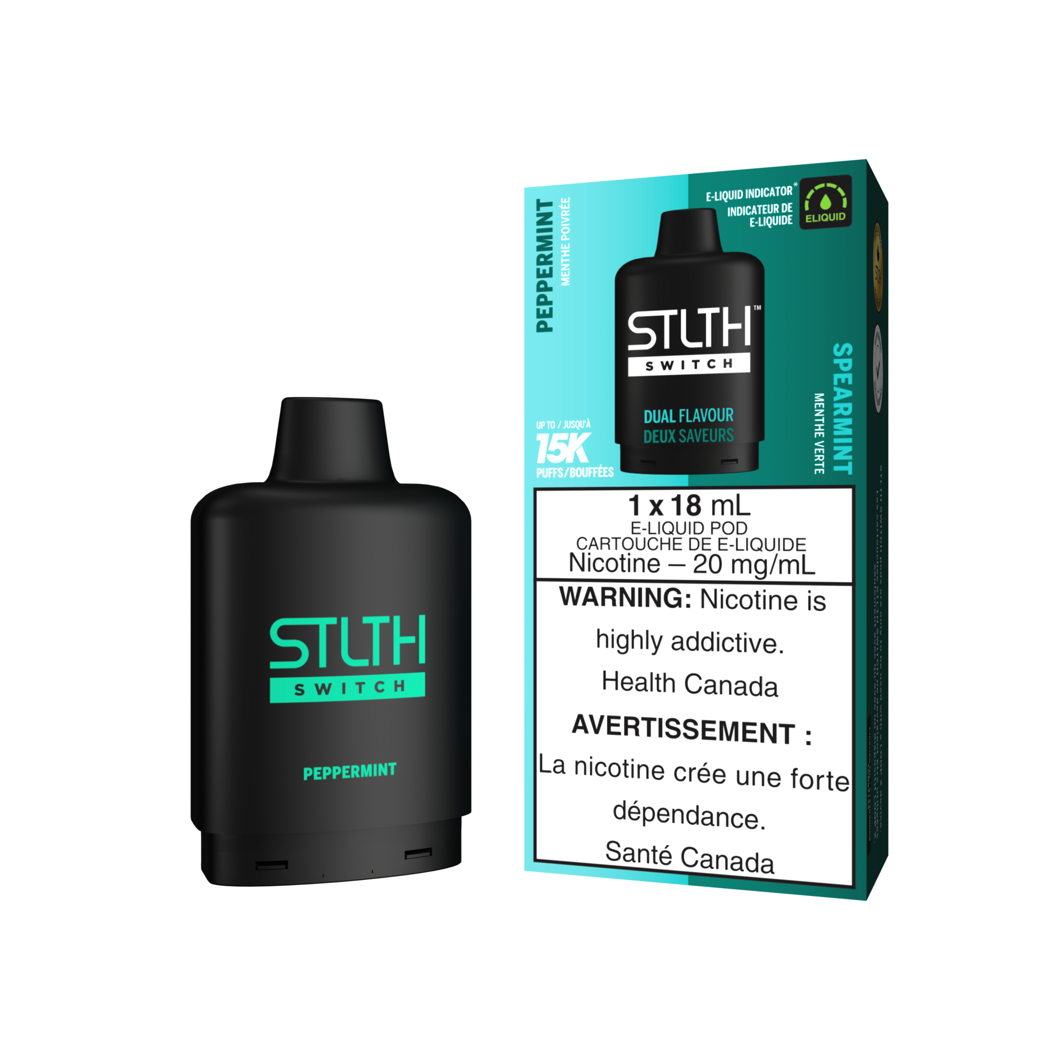 STLTH SWITCH PODS ON PEPPERMINT & SPEARMINT
