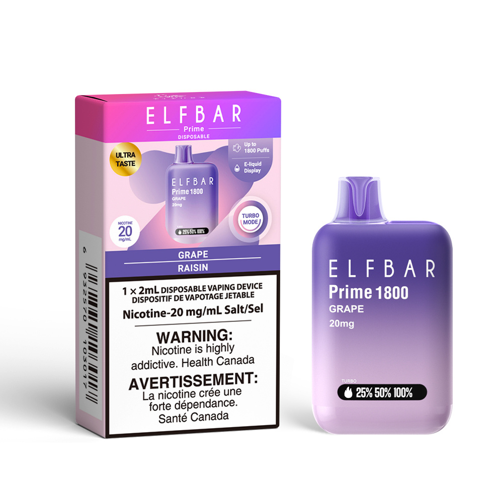 ELF BAR PRIME 1800 ON GRAPE