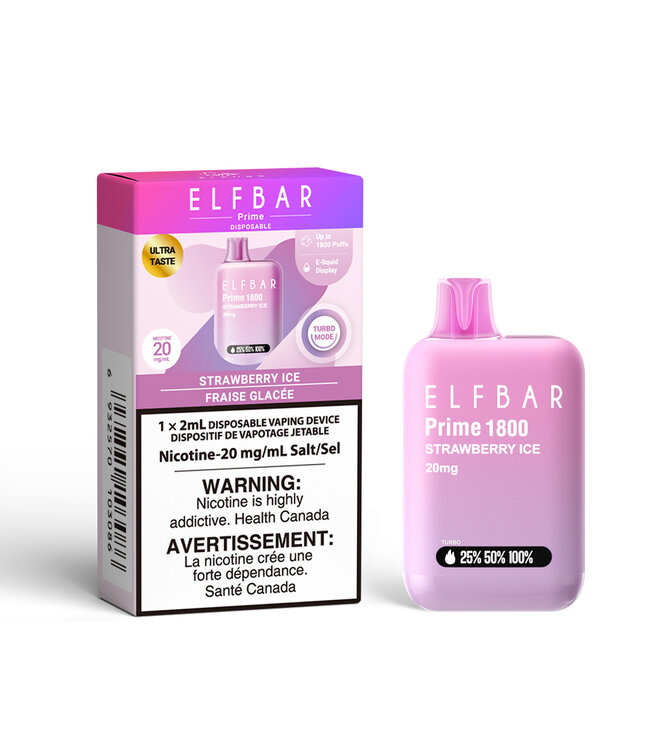 ELF BAR PRIME 1800 ON STRAWBERRY ICE