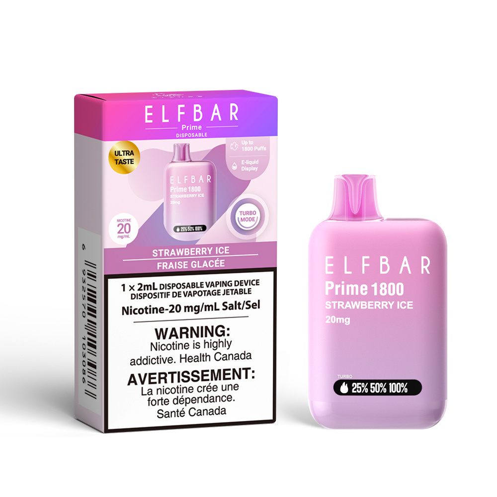 ELF BAR PRIME 1800 ON STRAWBERRY ICE
