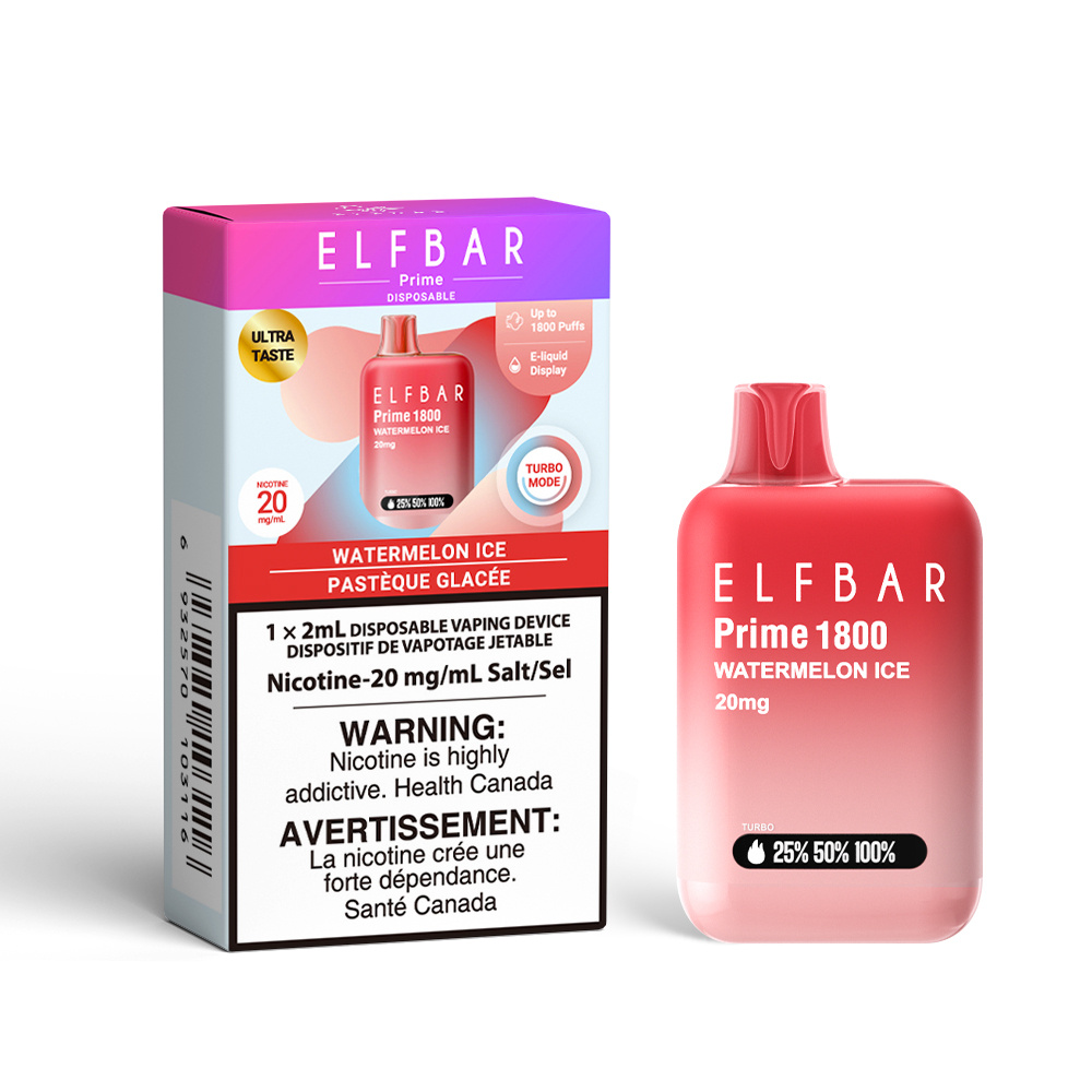 ELF BAR PRIME 1800 ON WATERMELON ICE