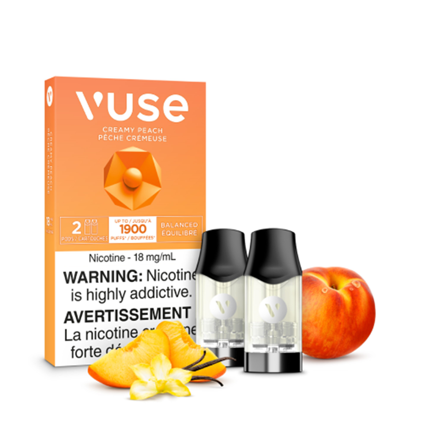 Vuse Epod Creamy Peach 18Mg-2Pods