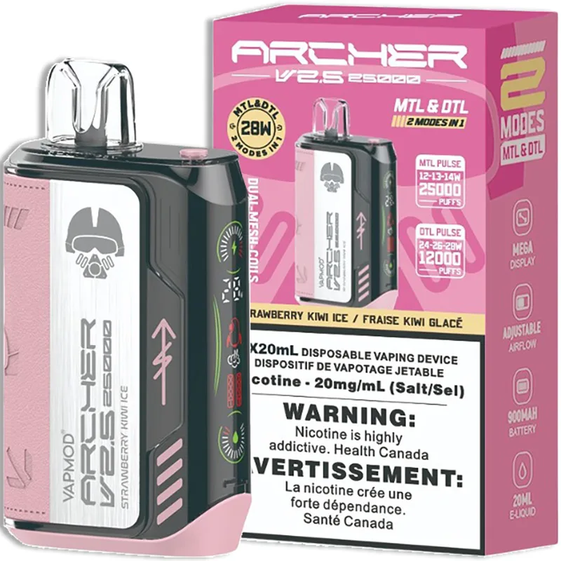 VAPMOD ARCHER V2.5 25K ON STRAWBERRY KIWI ICE