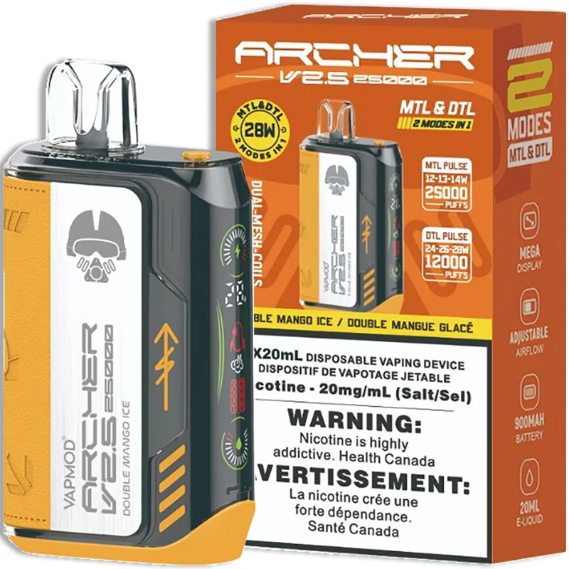 VAPMOD ARCHER V2.5 25K ON DOUBLE MANGO ICE