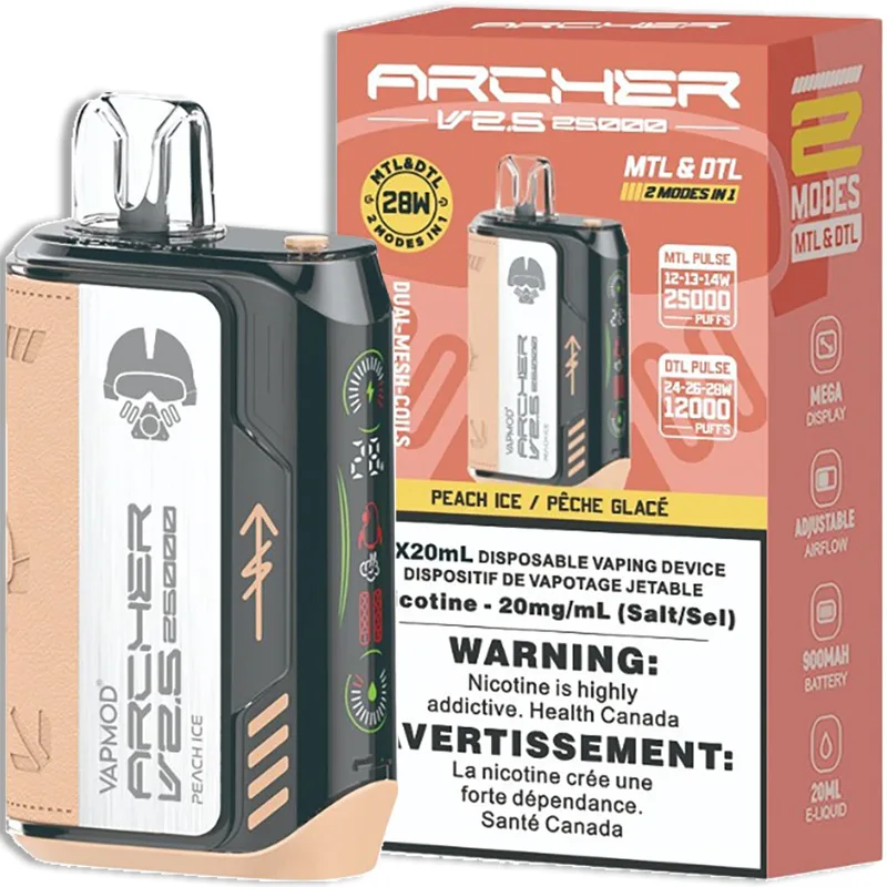 VAPMOD ARCHER V2.5 25K ON PEACH ICE