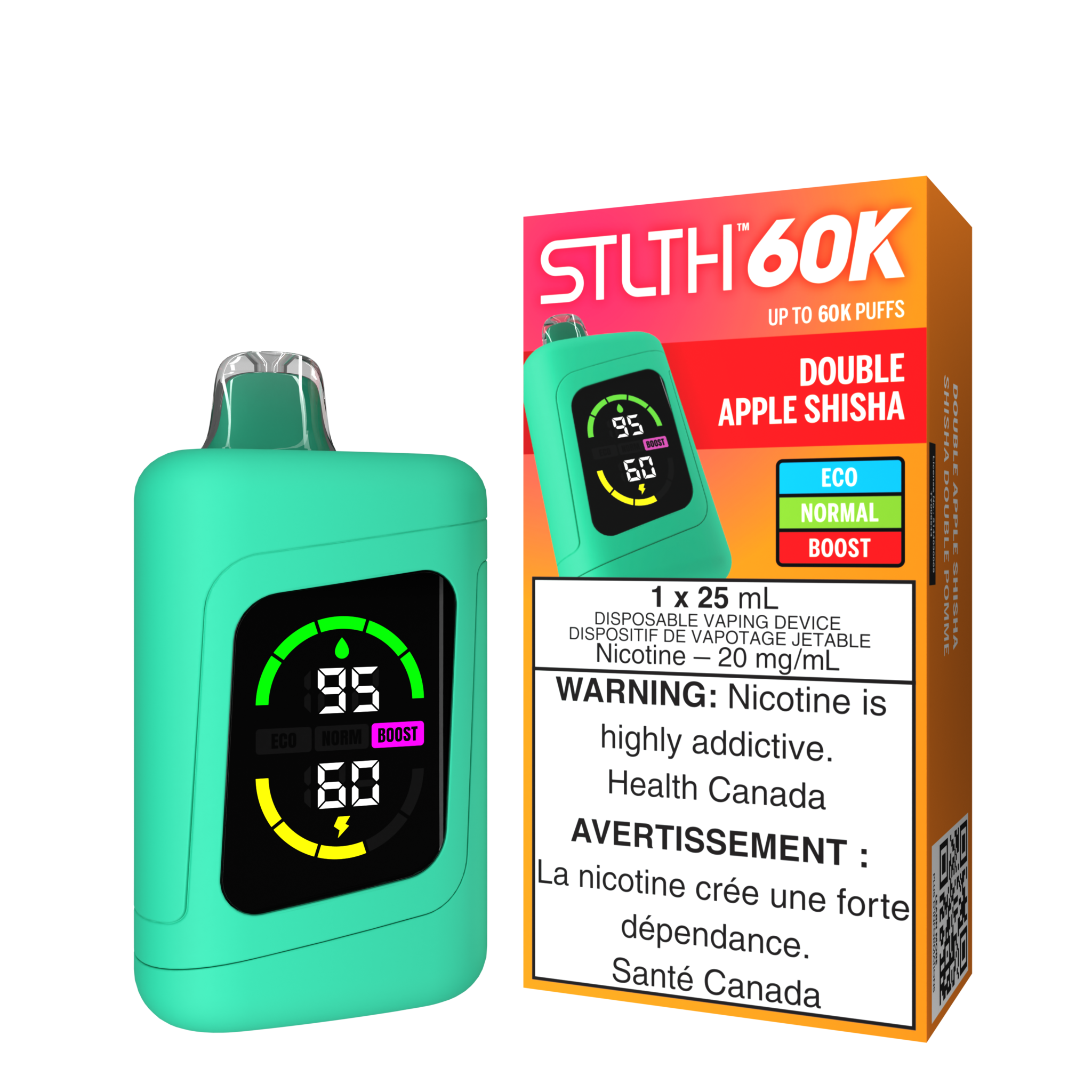 STLTH 60K DOUBLE APPLE SHISHA