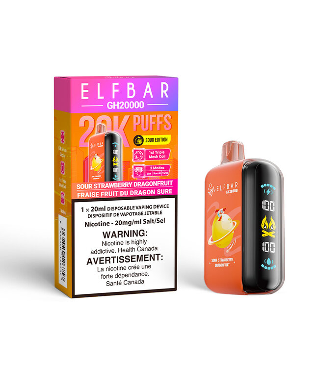 ELFBAR GH20000 SOUR STRAWBERRY DRAGONFRUIT