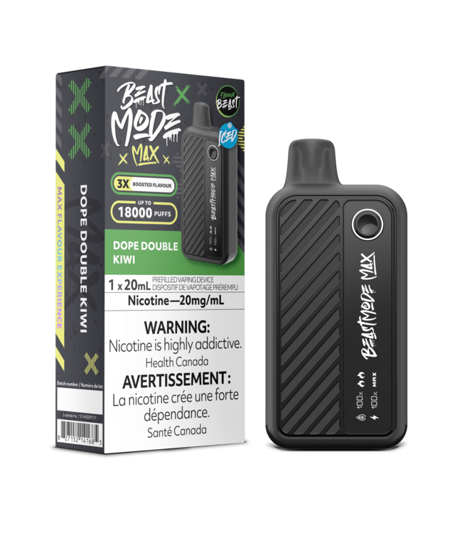 FLAVOUR BEAST BEAST MODE MAX 18K ON DOPE DOUBLE KIWI ICED