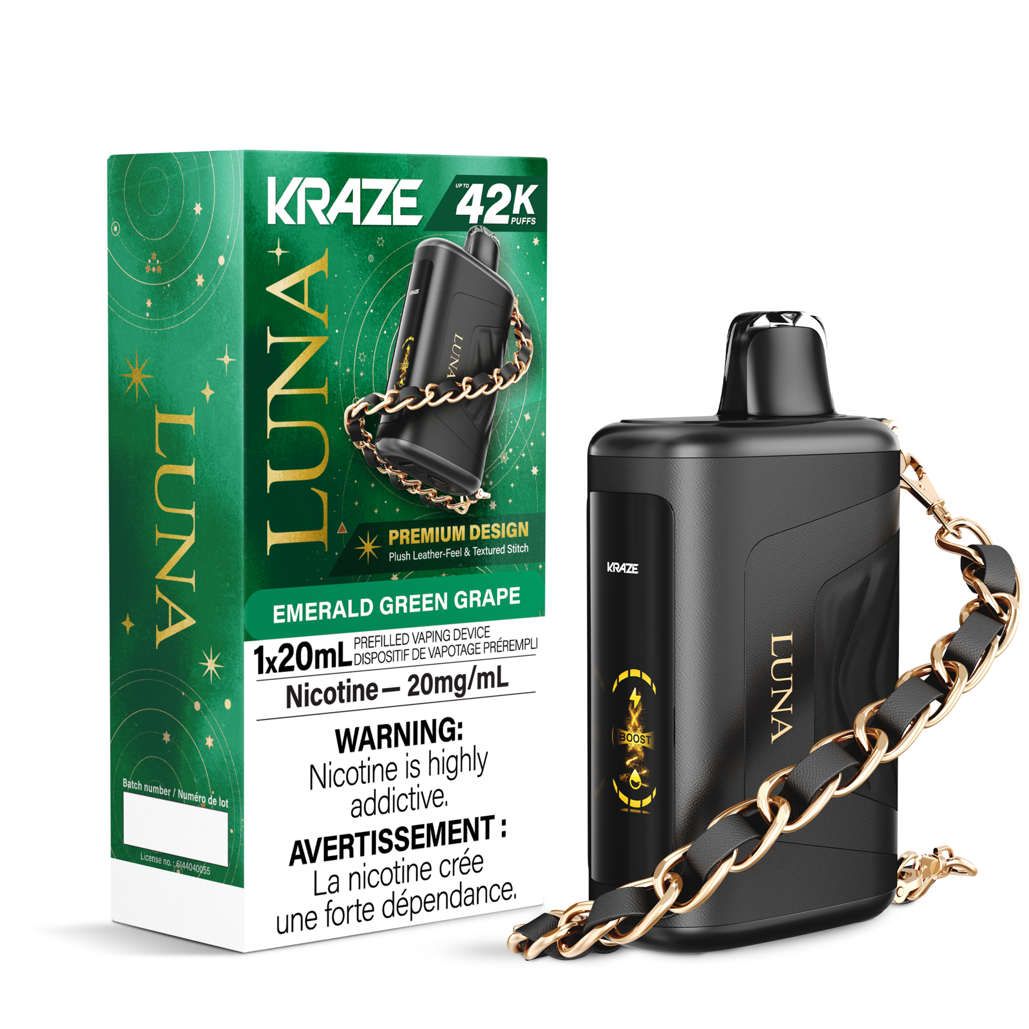 Kraze Luna - Emerald Green Grape 20mg