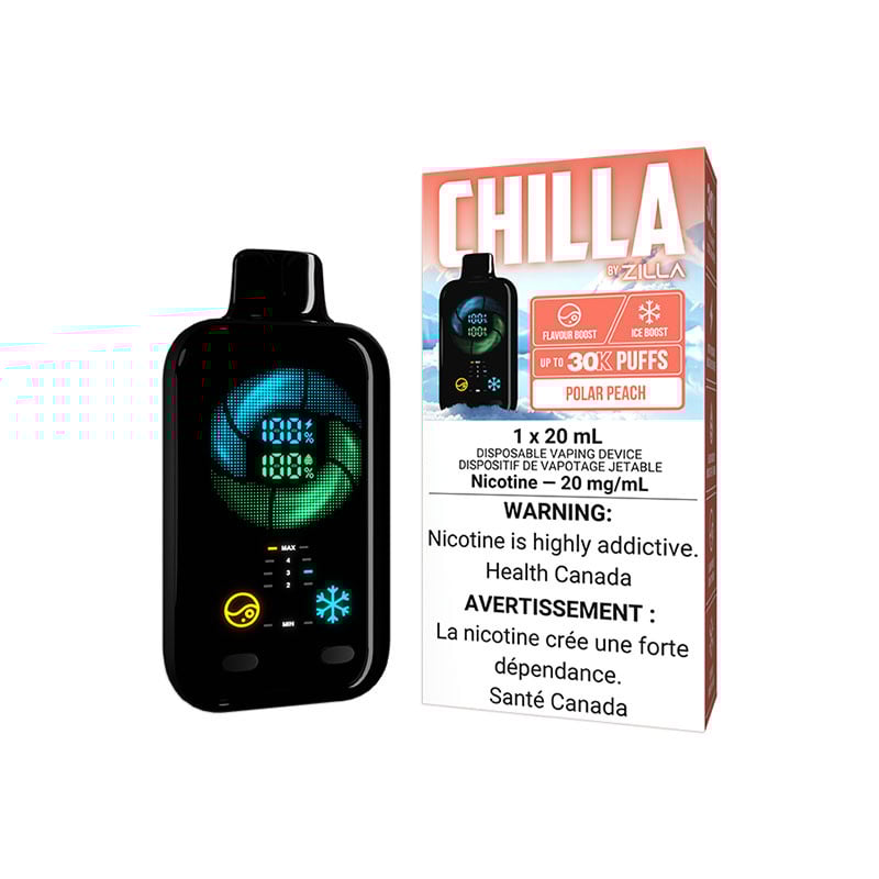 CHILLA BY ZILLA DISPOSABLE 30K POLAR PEACH