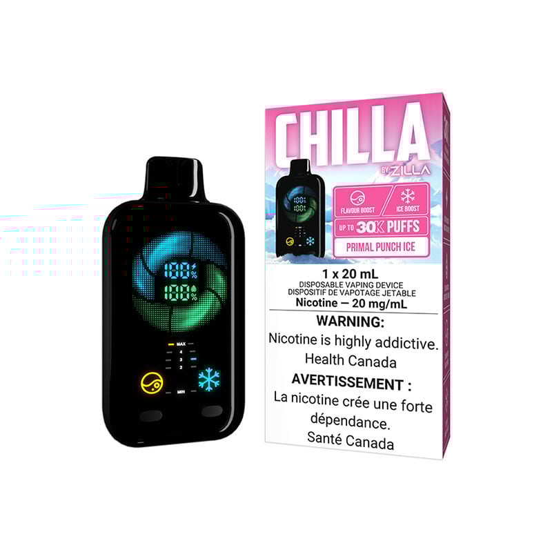 CHILLA BY ZILLA DISPOSABLE 30K PRIMAL PUNCH ICE