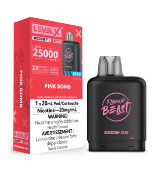 FLAVOUR BEAST LEVEL X LEVEL X FLAVOUR BEAST POD 25K ON PINK BOMB