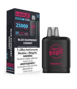 FLAVOUR BEAST LEVEL X LEVEL X FLAVOUR BEAST POD 25K ON BLUE RASPBERRY CHERRY