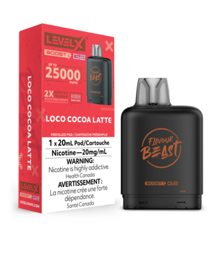 FLAVOUR BEAST LEVEL X LEVEL X FLAVOUR BEAST POD 25K ON LOCO COCOA LATTE