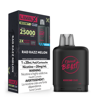 FLAVOUR BEAST LEVEL X LEVEL X FLAVOUR BEAST POD 25K ON RAD RAZZ MELON